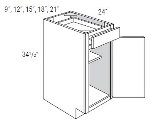 JSI Cabinetry Yarmouth Raised Kitchen Cabinet - BF09-KYM