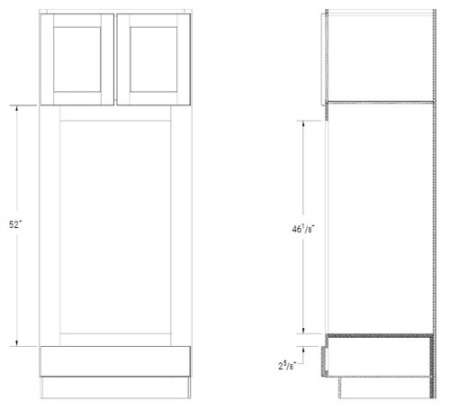 JSI Cabinetry Yarmouth Raised Kitchen Cabinet - DOC3396-KYM