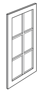 JSI Cabinetry Yarmouth Raised Kitchen Cabinet - W1830GD-KYM