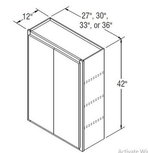 Aristokraft Cabinetry Select Series Benton Birch Wall Cabinet W3642B