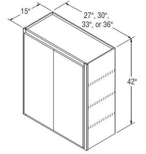 Aristokraft Cabinetry Select Series Benton Birch Wall Cabinet W304215B
