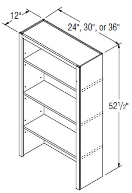 Aristokraft Cabinetry Select Series Benton Birch Bookcase BK2452.5