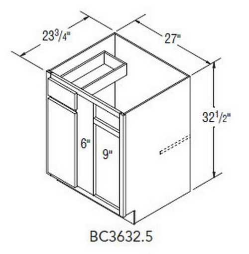 Aristokraft Cabinetry Select Series Benton Birch Blind Corner Base BC3632.5