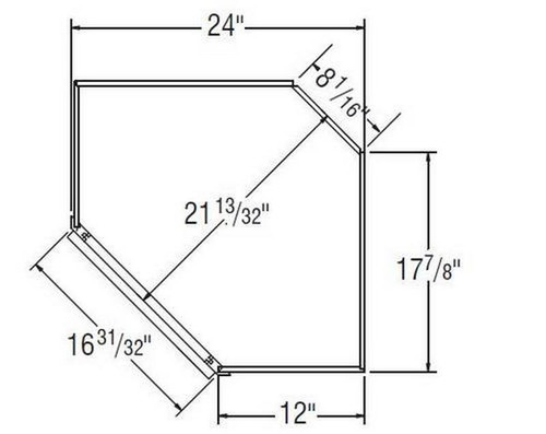 Aristokraft Cabinetry Select Series Benton Birch Diagonal Corner Cabinet DC2424