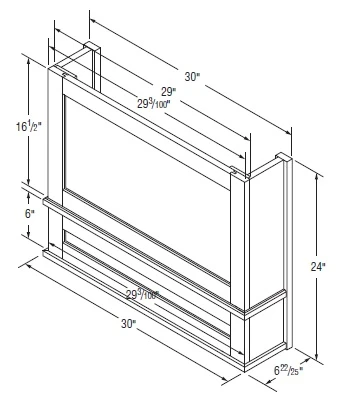 Aristokraft Cabinetry Select Series Benton Birch Wood Hood Straight Batten WHSBATT30