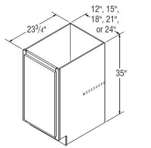 Aristokraft Cabinetry Select Series Benton Birch Paint Base Cabinet With Full Height Door B15FH