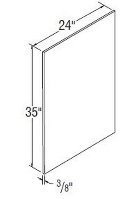 Aristokraft Cabinetry Select Series Benton Birch Paint Plywood Panel PSFEP