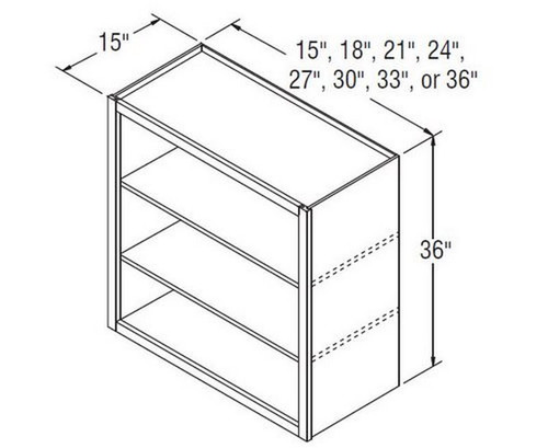 Aristokraft Cabinetry All Plywood Series Benton Birch Paint Wall Cabinet With Doors Prepped For Glass WOL153615