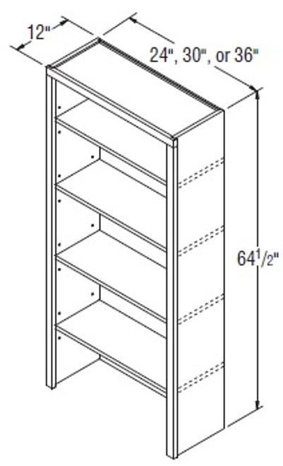 Aristokraft Cabinetry All Plywood Series Benton Birch Paint Bookcase BK3064.5