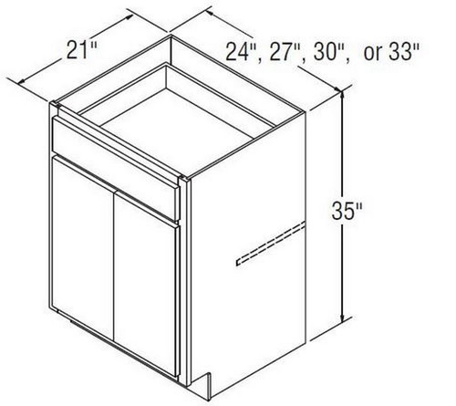 Aristokraft Cabinetry All Plywood Series Benton Birch Paint Vanity Base VB2435