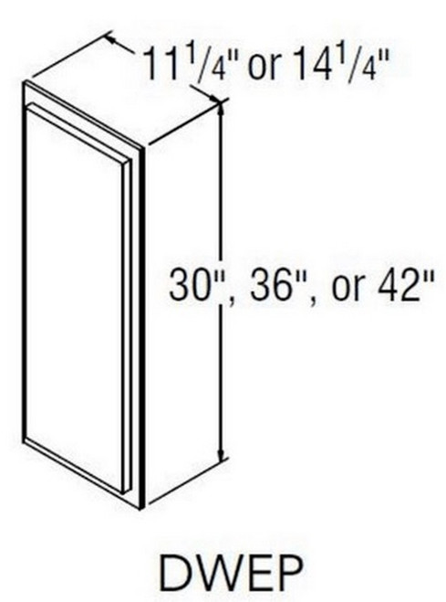 Aristokraft Cabinetry All Plywood Series Benton Birch Paint Decorative End Panel DWEP42R Right Side