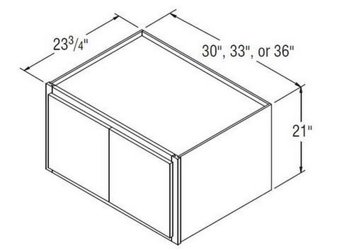 Aristokraft Cabinetry All Plywood Series Benton Birch Paint Refrigerator Wall Cabinet RWT37218B