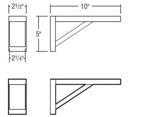 Aristokraft Cabinetry All Plywood Series Benton Birch Paint Bar Corbel BARCORBL10X5