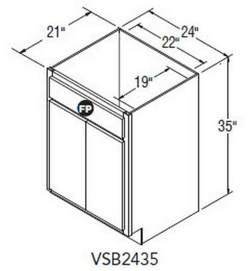 Aristokraft Cabinetry All Plywood Series Benton Birch Vanity Sink Base VSB2435