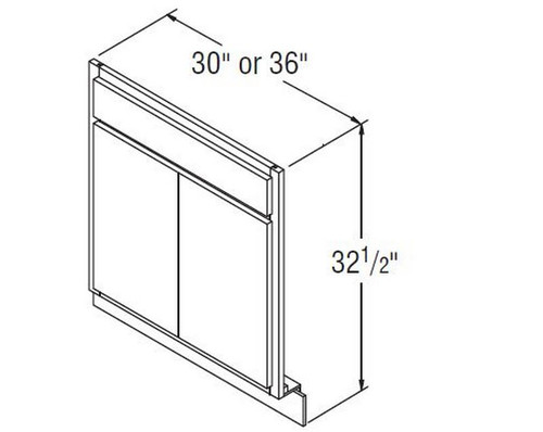 Aristokraft Cabinetry All Plywood Series Benton Birch Universal Sink Front SF3632.5B