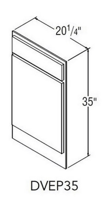 Aristokraft Cabinetry All Plywood Series Benton Birch Decorative End Panel DVEP35L Left Side