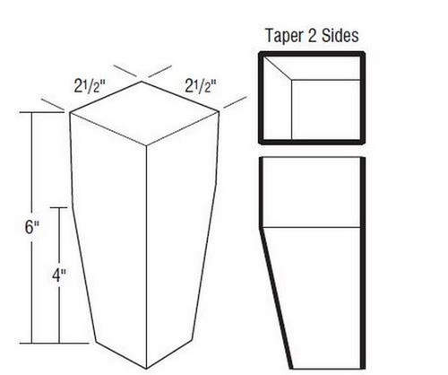 Aristokraft Cabinetry All Plywood Series Benton Birch Bun Foot TAPLEG