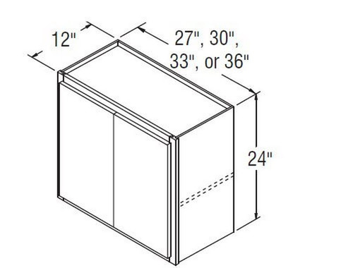 Aristokraft Cabinetry All Plywood Series Brellin PureStyle 5 Piece Wall Cabinet W3624B