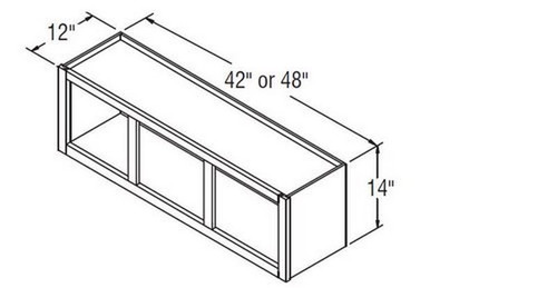 Aristokraft Cabinetry All Plywood Series Brellin PureStyle 5 Piece Wall Open Cabinet WOL4814