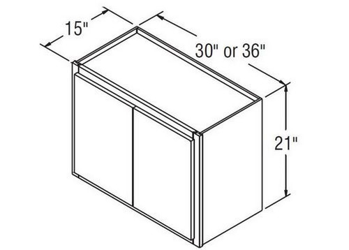 Aristokraft Cabinetry All Plywood Series Brellin PureStyle 5 Piece Wall Cabinet W302115B