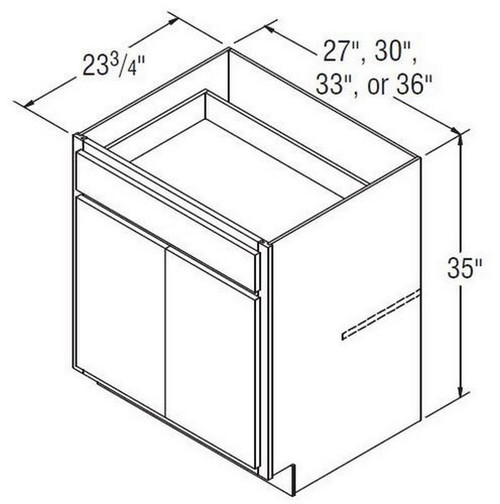 Aristokraft Cabinetry All Plywood Series Brellin PureStyle 5 Piece Base Cabinet B33B