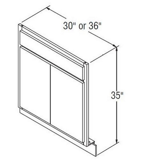 Aristokraft Cabinetry All Plywood Series Brellin PureStyle 5 Piece Sink Front SF36B