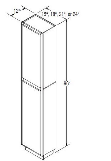 Aristokraft Cabinetry All Plywood Series Brellin PureStyle 5 Piece Utility Cabinet U159612L Hinged Left