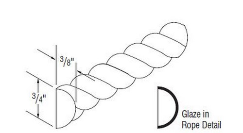 Aristokraft Cabinetry All Plywood Series Brellin PureStyle 5 Piece Rope Moulding MROPE8