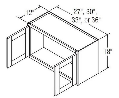 Aristokraft Cabinetry All Plywood Series Brellin PureStyle 5 Piece Wall Cabinet With Glass WWG3618B