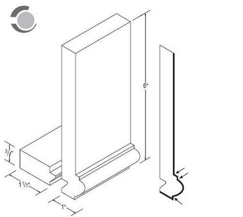 Aristokraft Cabinetry All Plywood Series Brellin PureStyle 5 Piece Shaker Starter Moulding MSFM8-CL