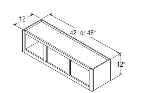 Aristokraft Cabinetry All Plywood Series Brellin PureStyle Wall Open Cabinet WOL4812