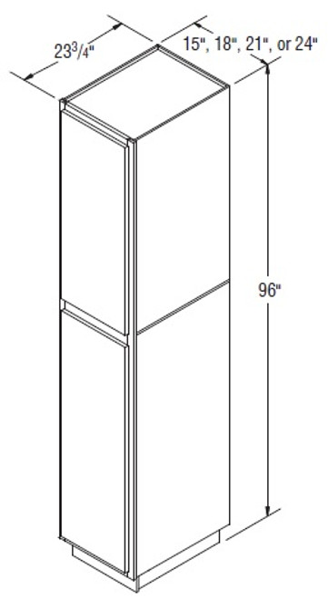 Aristokraft Cabinetry All Plywood Series Brellin PureStyle Utility Cabinet U1896L Hinged Left