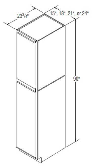 Aristokraft Cabinetry All Plywood Series Brellin PureStyle Utility Cabinet U2190L Hinged Left