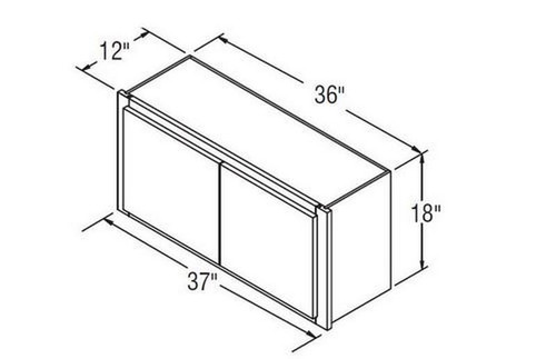 Aristokraft Cabinetry All Plywood Series Brellin Purestyle Wall Cabinet with Trimmable Frame on Each Side WT3718B