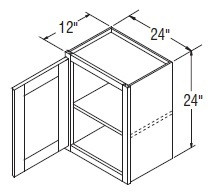 Aristokraft Cabinetry All Plywood Series Brellin PureStyle Wall Cabinet with Glass WWG2424
