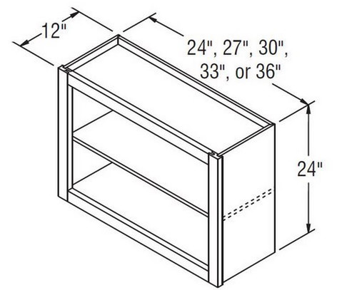 Aristokraft Cabinetry Select Series Brellin PureStyle Wall Open Cabinet WOL2724