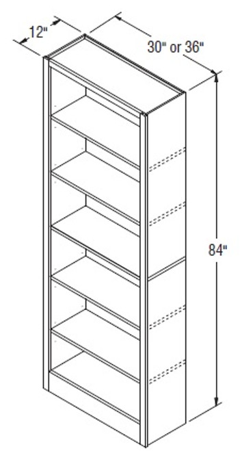 Aristokraft Cabinetry Select Series Brellin PureStyle Bookcase BK3684