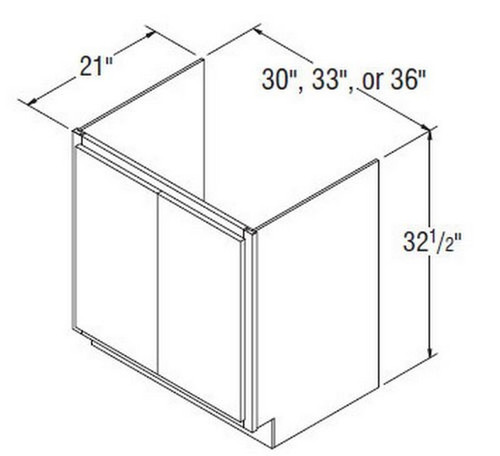 Aristokraft Cabinetry Select Series Brellin Purestyle Removeable Vanity Sink Base RVWS3632B