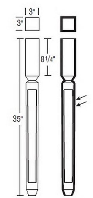 Aristokraft Cabinetry Select Series Brellin PureStyle Island Leg DLEGMISSION