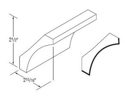 Aristokraft Cabinetry Select Series Brellin Purestyle Small Cove Crown Moulding MSMCOVECR8