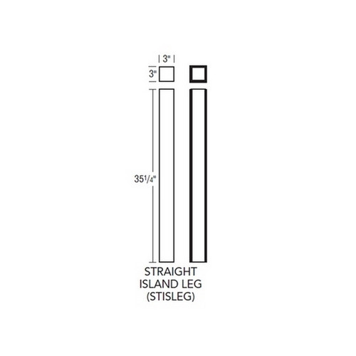 Aristokraft Cabinetry Select Series Brellin PureStyle Straight Island Leg STISLEG