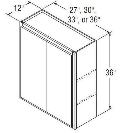 Aristokraft Cabinetry All Plywood Series Brellin Sarsaparilla PureStyle 5 Piece Wall Cabinet W3336B