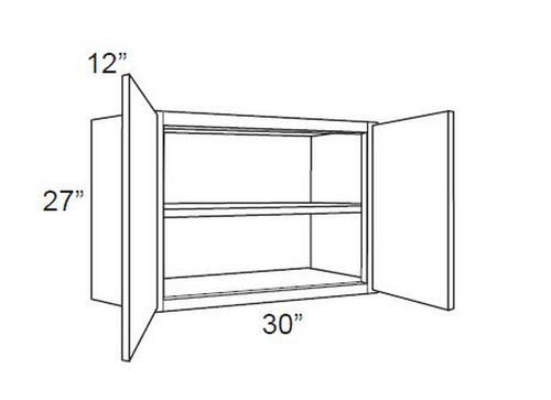 Aristokraft Cabinetry All Plywood Series Brellin Sarsaparilla PureStyle 5 Piece Wall Open Cabinet W3027B