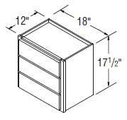 Aristokraft Cabinetry All Plywood Series Brellin Sarsaparilla PureStyle 5 Piece Wall Drawer Unit WD1817.5