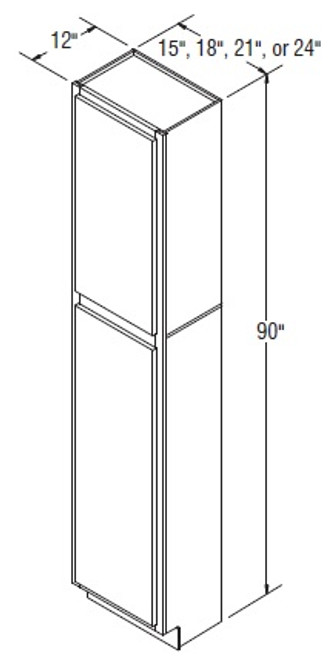 Aristokraft Cabinetry All Plywood Series Brellin Sarsaparilla PureStyle 5 Piece Utility Cabinet U159012L Hinged Left