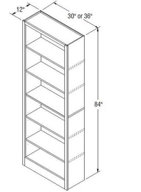 Aristokraft Cabinetry All Plywood Series Brellin Sarsaparilla PureStyle 5 Piece Bookcase BK3684
