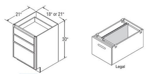 Aristokraft Cabinetry All Plywood Series Brellin Sarsaparilla PureStyle 5 Piece Vanity File Drawer VFD21