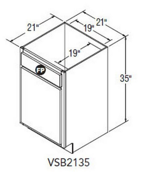 Aristokraft Cabinetry All Plywood Series Brellin Sarsaparilla PureStyle 5 Piece Vanity Sink Base VSB2135