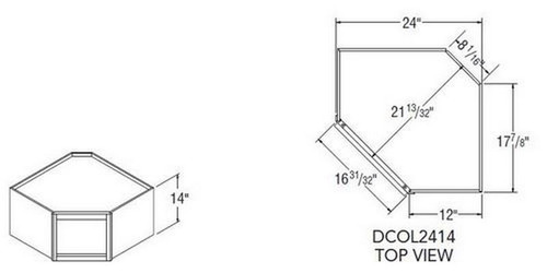 Aristokraft Cabinetry All Plywood Series Brellin Sarsaparilla PureStyle 5 Piece Diagonal Corner Roto Cabinet DCOL2414