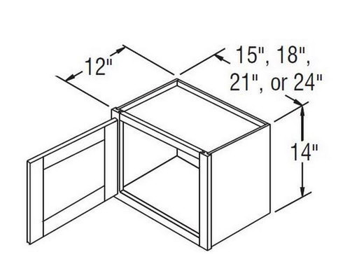 Aristokraft Cabinetry All Plywood Series Brellin Sarsaparilla PureStyle 5 Piece Wall Cabinet With Glass WWG1514